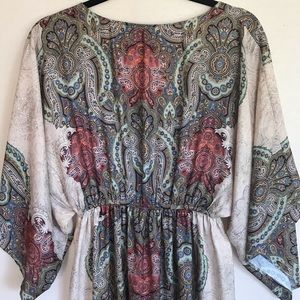 Zara Basic Boho Paisley Dress Small